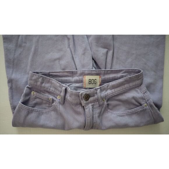 BDG x Urban Outfitters OB1214885 Women's Sz 28 Purple High n Wide Corduroy Pants - Picture 3 of 11